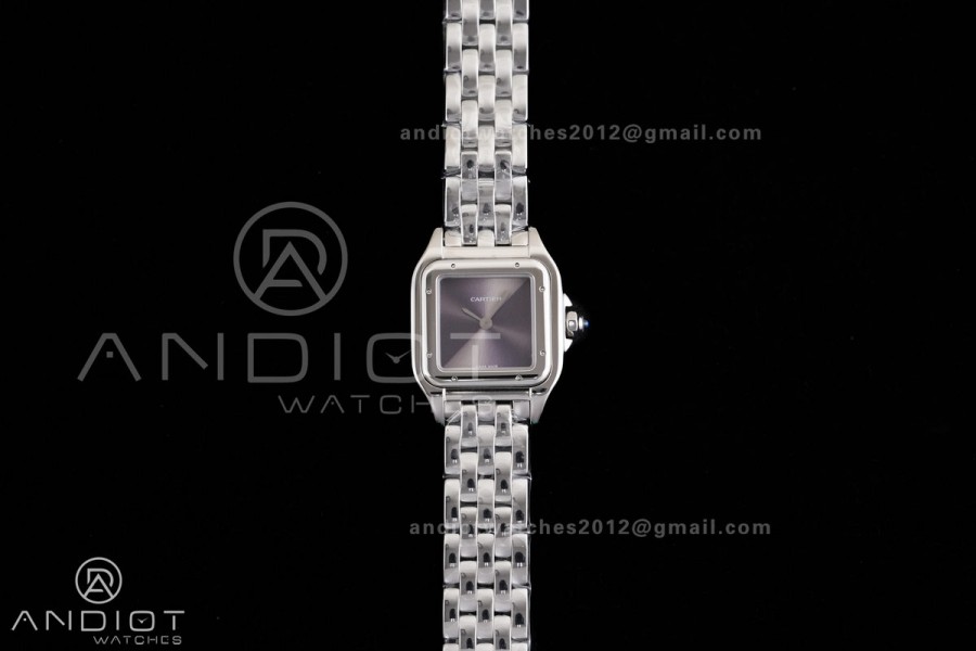 Panthère 22mm BVF 1:1 Best Edition SS Gray Sunburst Dial on SS Bracelet Ronda Quartz