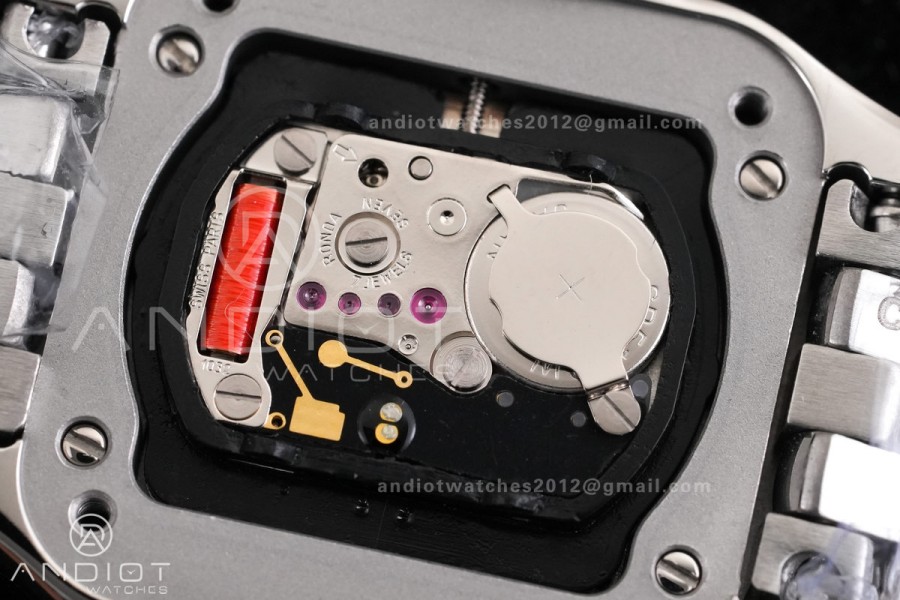 Panthère 22mm BVF 1:1 Best Edition SS Gray Sunburst Dial on SS Bracelet Ronda Quartz