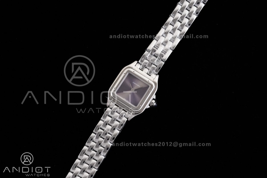 Panthère 22mm BVF 1:1 Best Edition SS Gray Sunburst Dial on SS Bracelet Ronda Quartz