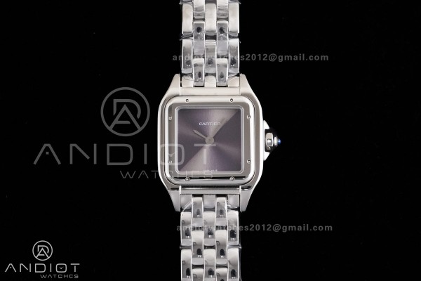 Panthère 22mm BVF 1:1 Best Edition SS Gray Sunburst Dial on SS Bracelet Ronda Quartz
