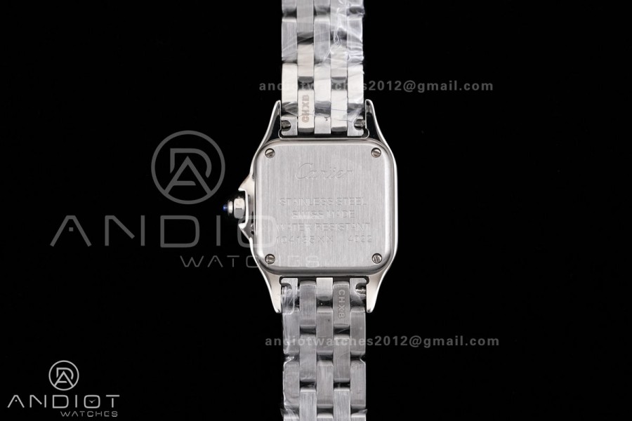 Panthère 22mm BVF 1:1 Best Edition SS Gray Sunburst Dial on SS Bracelet Ronda Quartz