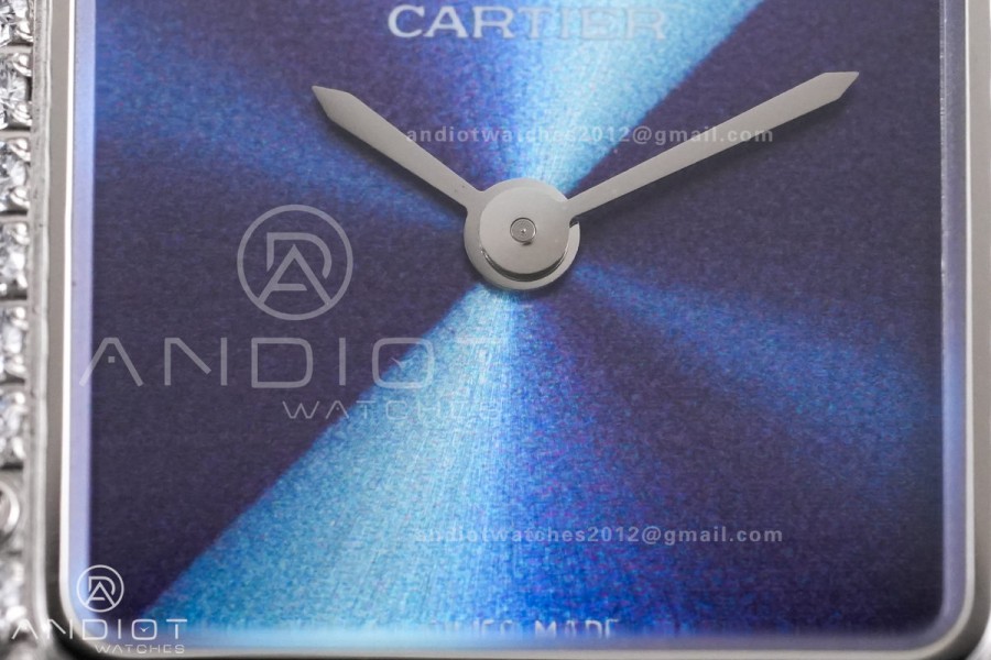 Panthère 22mm BVF 1:1 Best Edition SS Blue Sunburst Dial on SS Bracelet Ronda Quartz