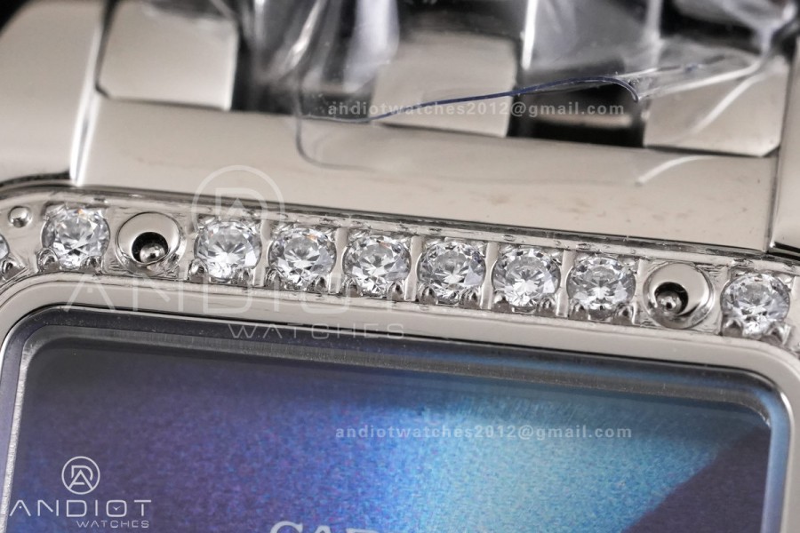 Panthère 22mm BVF 1:1 Best Edition SS Blue Sunburst Dial on SS Bracelet Ronda Quartz