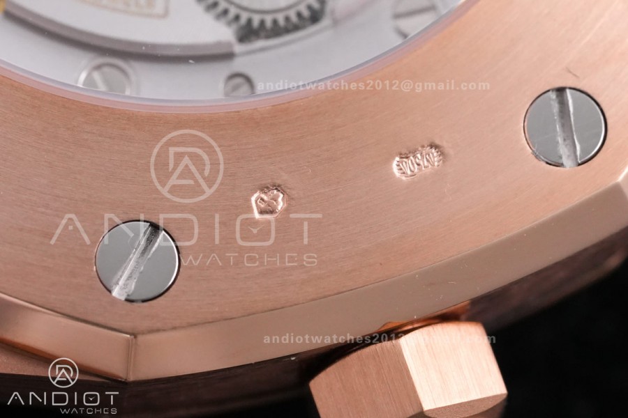 Royal Oak 41mm 15400 RG APSF 1:1 Best Edition Grey Textured Dial on RG Bracelet SA3120 Super Clone V3