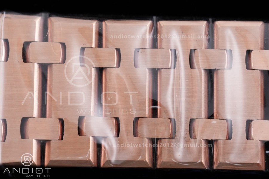 Royal Oak 41mm 15400 RG APSF 1:1 Best Edition Grey Textured Dial on RG Bracelet SA3120 Super Clone V3