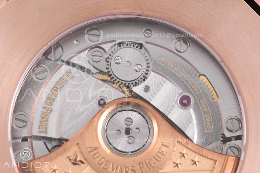 Royal Oak 41mm 15400 RG APSF 1:1 Best Edition Grey Textured Dial on RG Bracelet SA3120 Super Clone V3