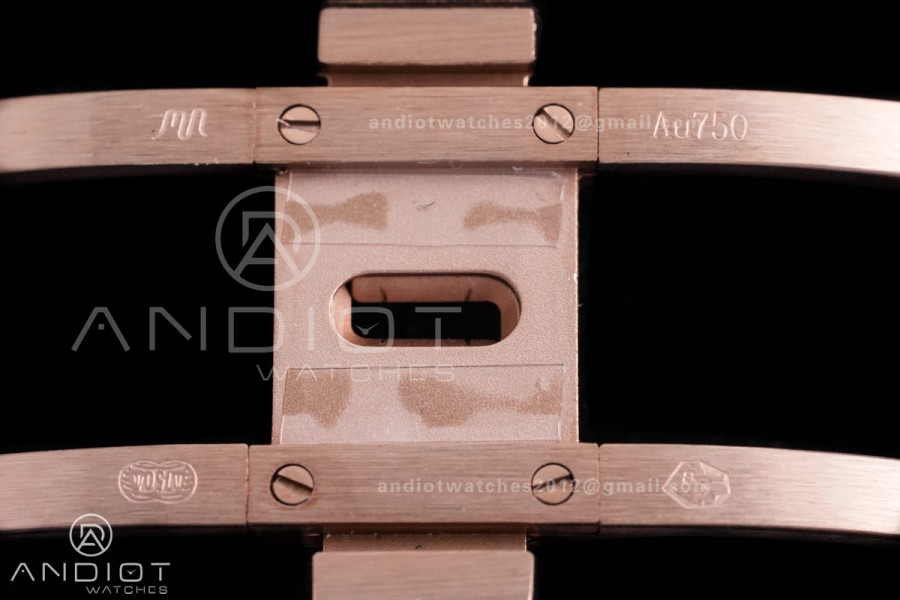 Royal Oak 41mm 15400 RG APSF 1:1 Best Edition Blue Textured Dial on RG Bracelet SA3120 Super Clone V3