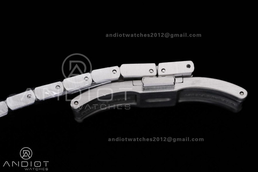 Royal Oak 41mm 15400 SS APSF 1:1 Best Edition White Textured Dial on SS Bracelet SA3120 Super Clone V3