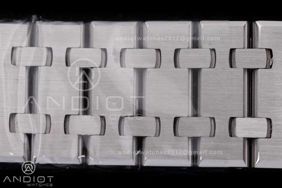 Royal Oak 41mm 15400 SS APSF 1:1 Best Edition White Textured Dial on SS Bracelet SA3120 Super Clone V3