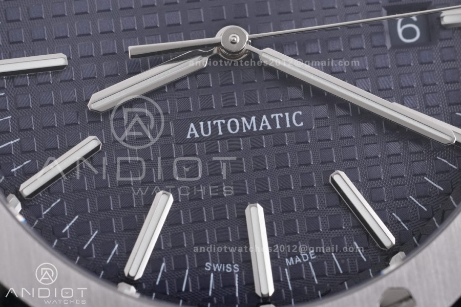 Royal Oak 41mm 15400 SS APSF 1:1 Best Edition Blue Textured Dial on SS Bracelet SA3120 Super Clone V3