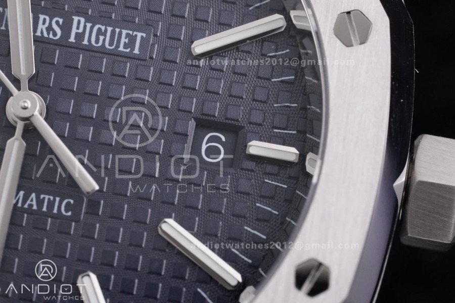 Royal Oak 41mm 15400 SS APSF 1:1 Best Edition Blue Textured Dial on SS Bracelet SA3120 Super Clone V3