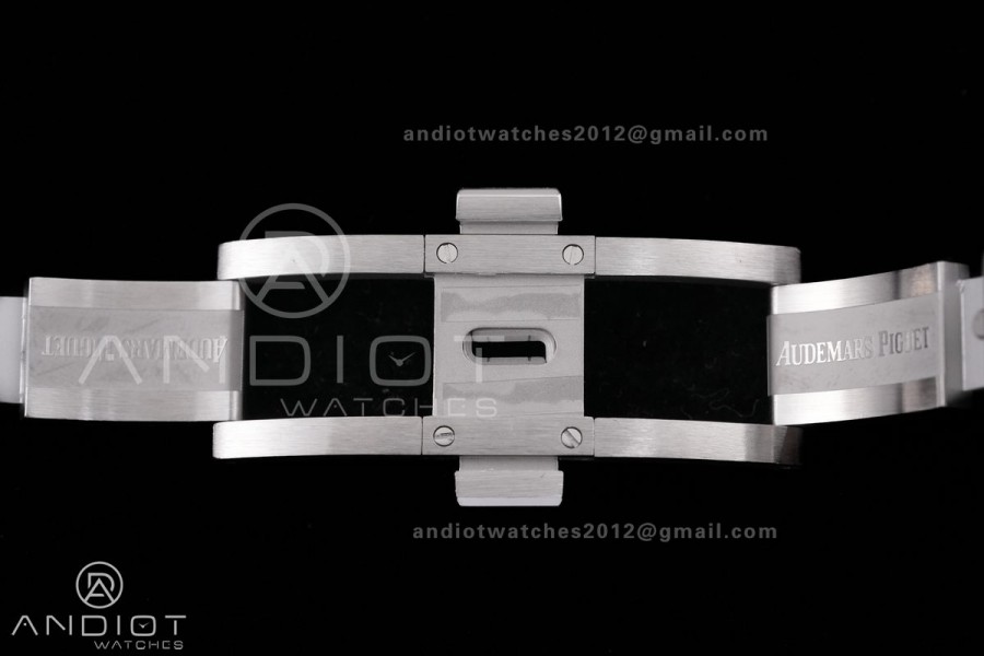 Royal Oak 41mm 15400 SS APSF 1:1 Best Edition Black Textured Dial on SS Bracelet SA3120 Super Clone V3