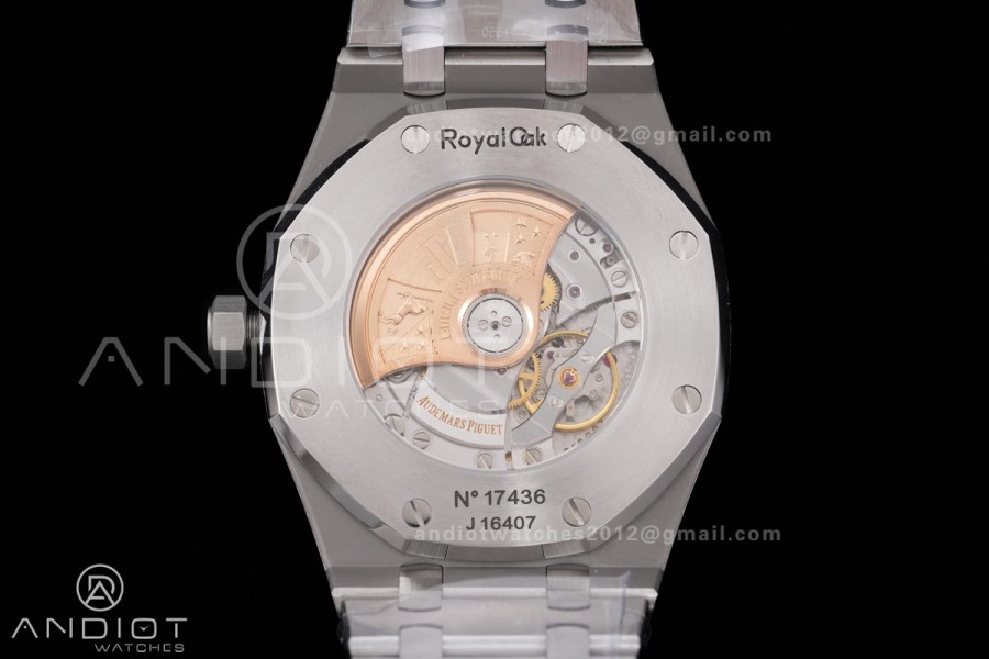 Royal Oak 41mm 15400 SS APSF 1:1 Best Edition Black Textured Dial on SS Bracelet SA3120 Super Clone V3