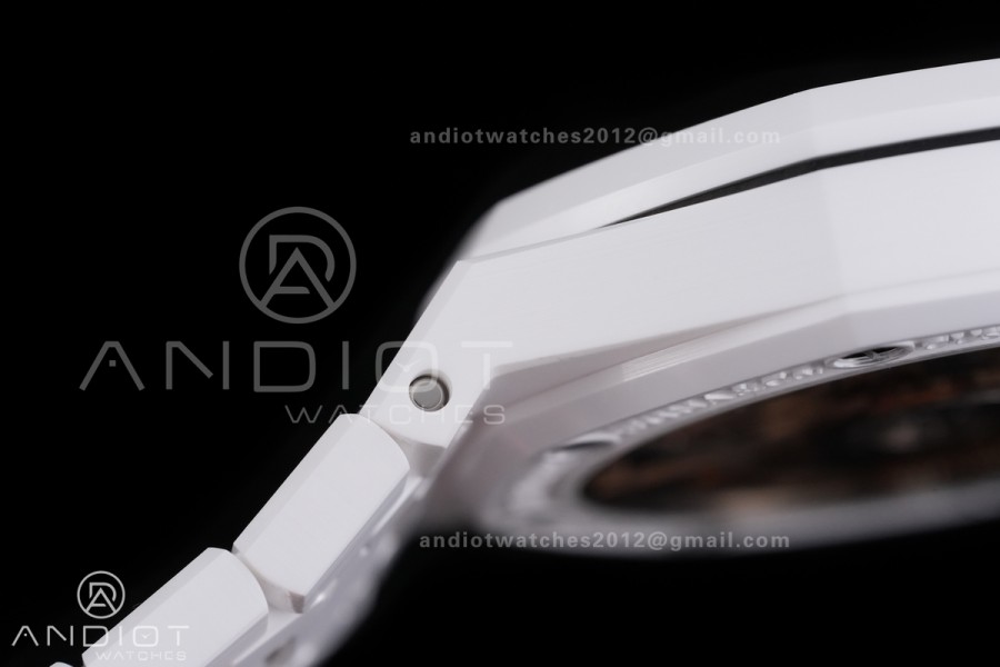 Royal Oak 15500 White Ceramic APSF 1:1 Best Edition Takashi Murakami SA4302 Super Clone