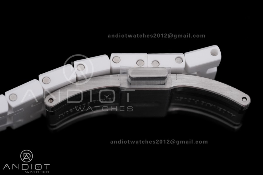 Royal Oak 15500 White Ceramic APSF 1:1 Best Edition Takashi Murakami SA4302 Super Clone