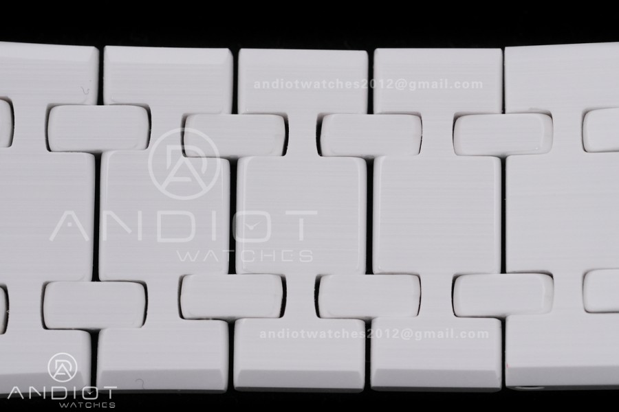 Royal Oak 15500 White Ceramic APSF 1:1 Best Edition Takashi Murakami SA4302 Super Clone