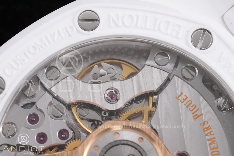 Royal Oak 15500 White Ceramic APSF 1:1 Best Edition Takashi Murakami SA4302 Super Clone