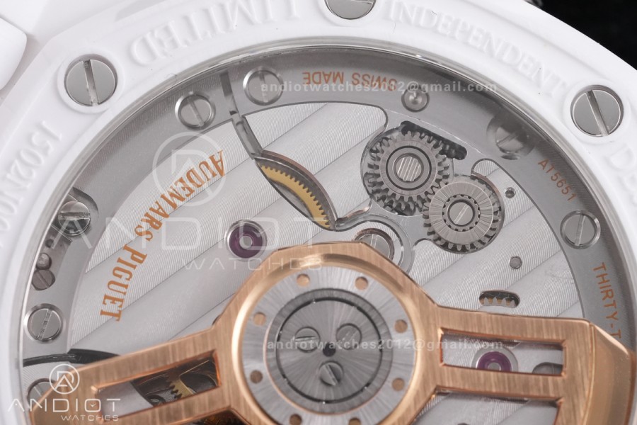 Royal Oak 15500 White Ceramic APSF 1:1 Best Edition Takashi Murakami SA4302 Super Clone