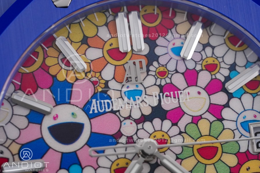 Royal Oak 15500 Blue Ceramic APSF 1:1 Best Edition Takashi Murakami SA4302 Super Clone