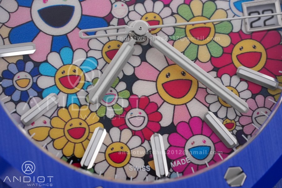 Royal Oak 15500 Blue Ceramic APSF 1:1 Best Edition Takashi Murakami SA4302 Super Clone
