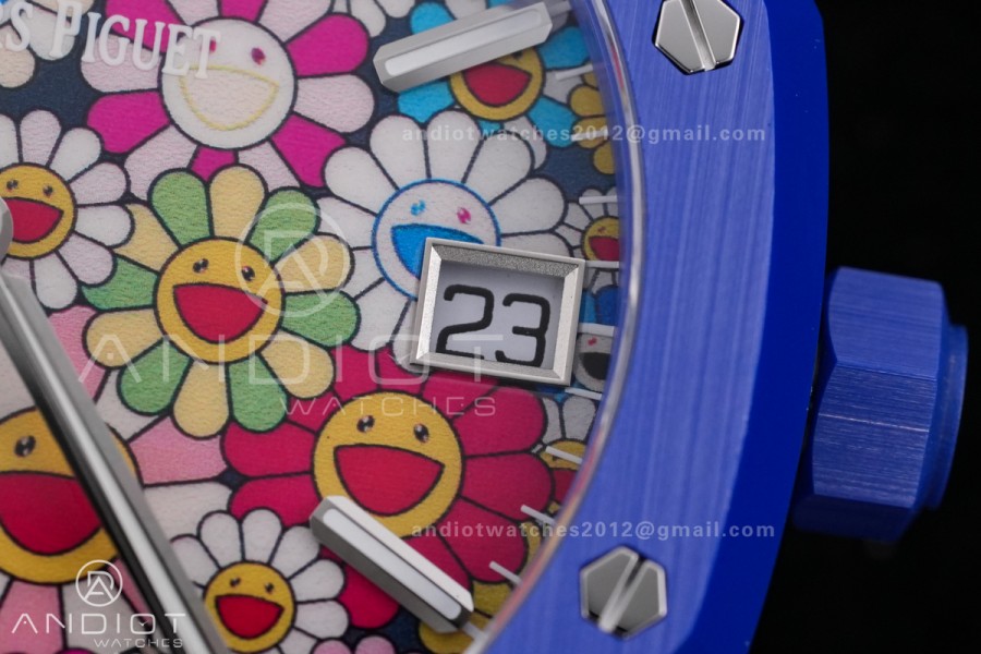 Royal Oak 15500 Blue Ceramic APSF 1:1 Best Edition Takashi Murakami SA4302 Super Clone