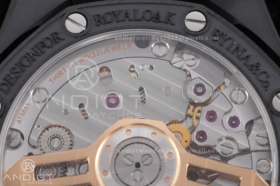 Royal Oak 15500 Black Ceramic APSF 1:1 Best Edition Takashi Murakami SA4302 Super Clone