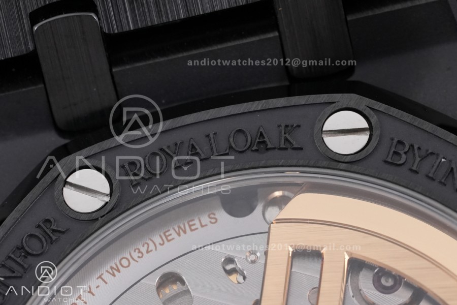 Royal Oak 15500 Black Ceramic APSF 1:1 Best Edition Takashi Murakami SA4302 Super Clone