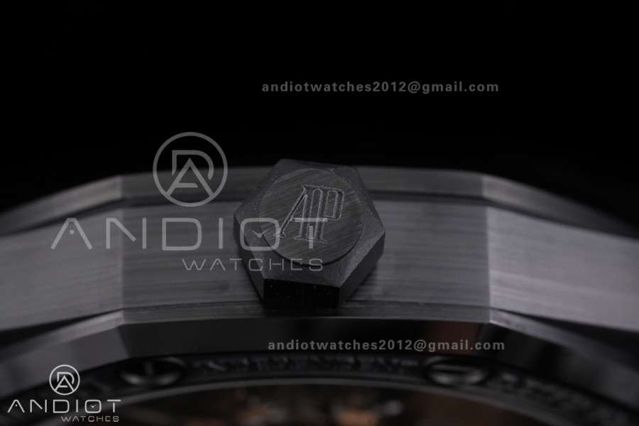 Royal Oak 15500 Black Ceramic APSF 1:1 Best Edition Takashi Murakami SA4302 Super Clone