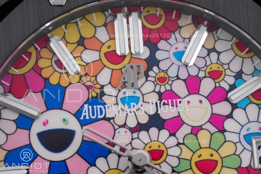 Royal Oak 15500 Black Ceramic APSF 1:1 Best Edition Takashi Murakami SA4302 Super Clone