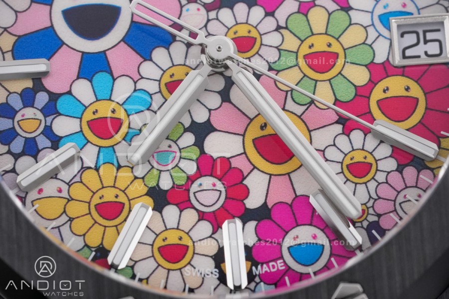 Royal Oak 15500 Black Ceramic APSF 1:1 Best Edition Takashi Murakami SA4302 Super Clone