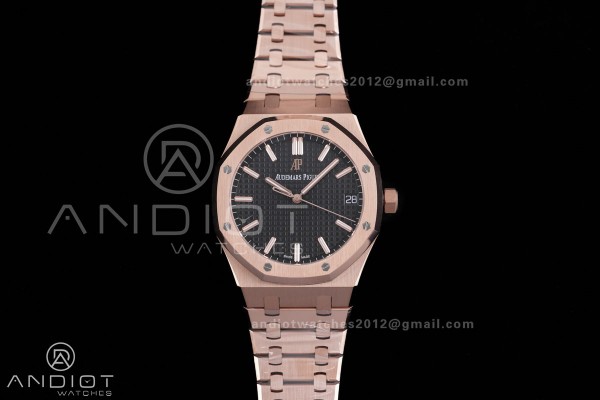 Royal Oak 15500 RG APSF 1:1 Best Edition Black Dia...
