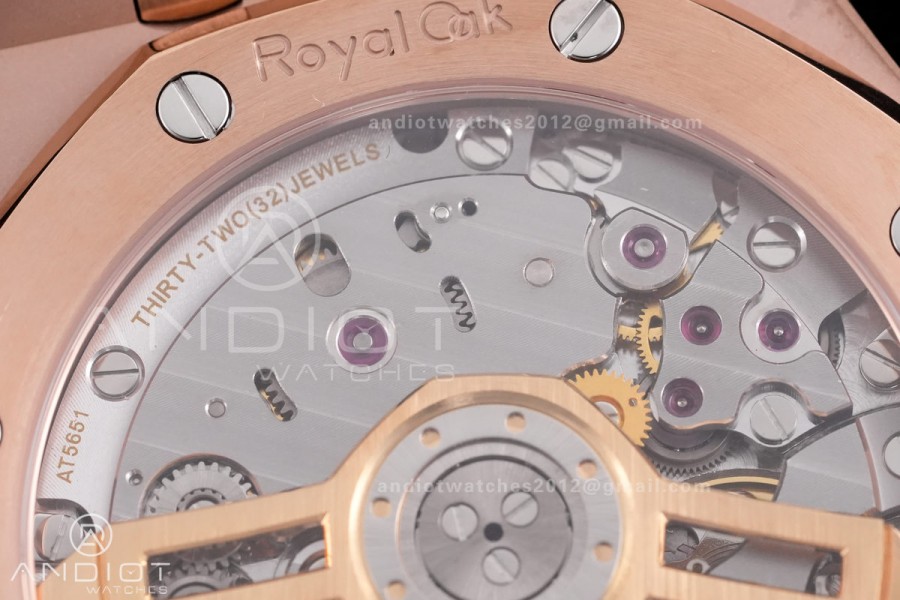 Royal Oak 15500 RG APSF 1:1 Best Edition Black Dial on RG Bracelet SA4302 Super Clone V2