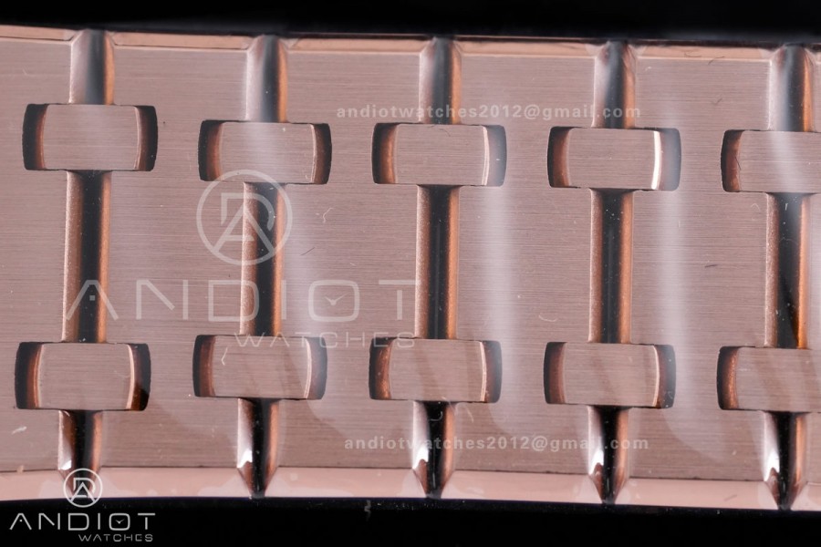 Royal Oak 15500 RG APSF 1:1 Best Edition Black Dial on RG Bracelet SA4302 Super Clone V2