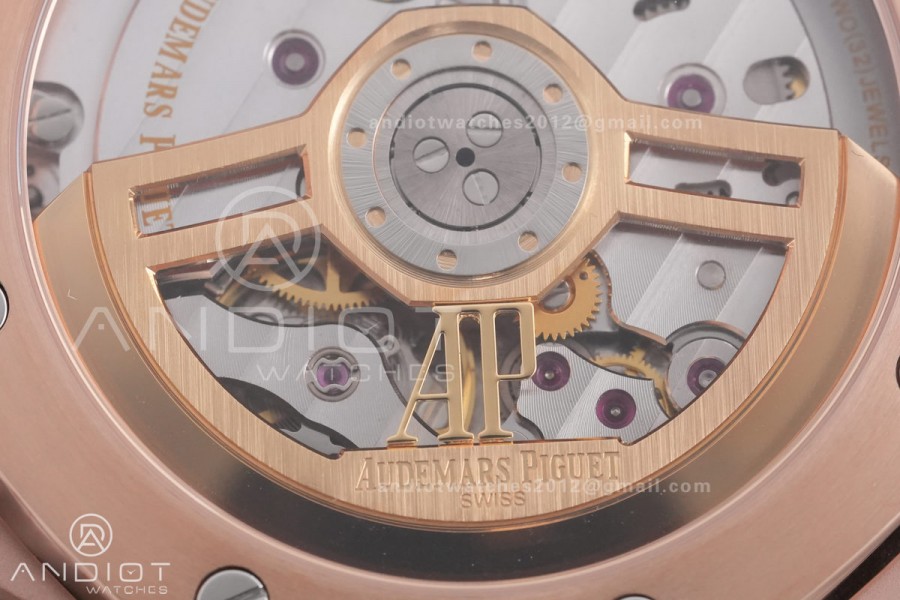 Royal Oak 15510 RG APSF 1:1 Best Edition Blue Dial on RG Bracelet SA4302 Super Clone V2