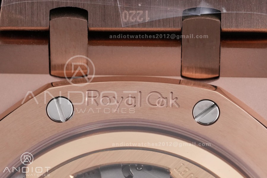 Royal Oak 15510 RG APSF 1:1 Best Edition Blue Dial on RG Bracelet SA4302 Super Clone V2