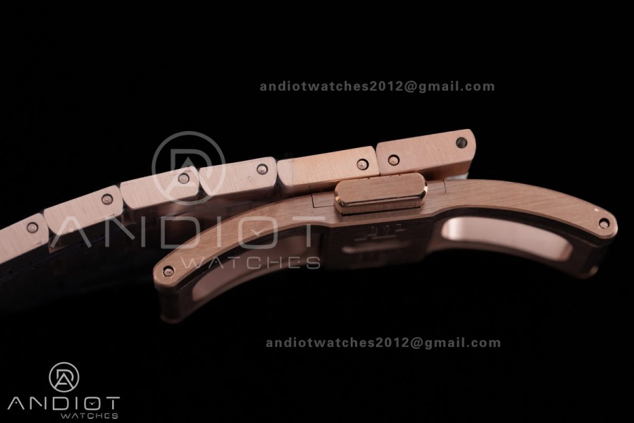 Royal Oak 15510 RG APSF 1:1 Best Edition Blue Dial on RG Bracelet SA4302 Super Clone V2