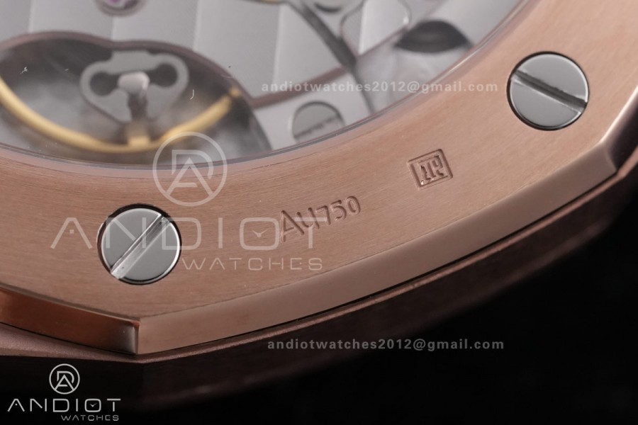 Royal Oak 15510 RG APSF 1:1 Best Edition Black Dial on RG Bracelet SA4302 Super Clone V2