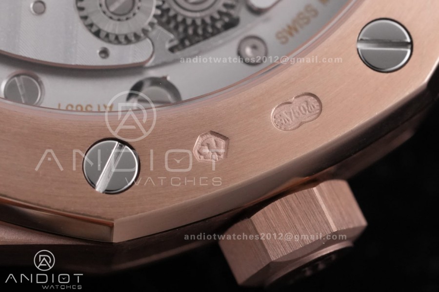 Royal Oak 15510 RG APSF 1:1 Best Edition Black Dial on RG Bracelet SA4302 Super Clone V2