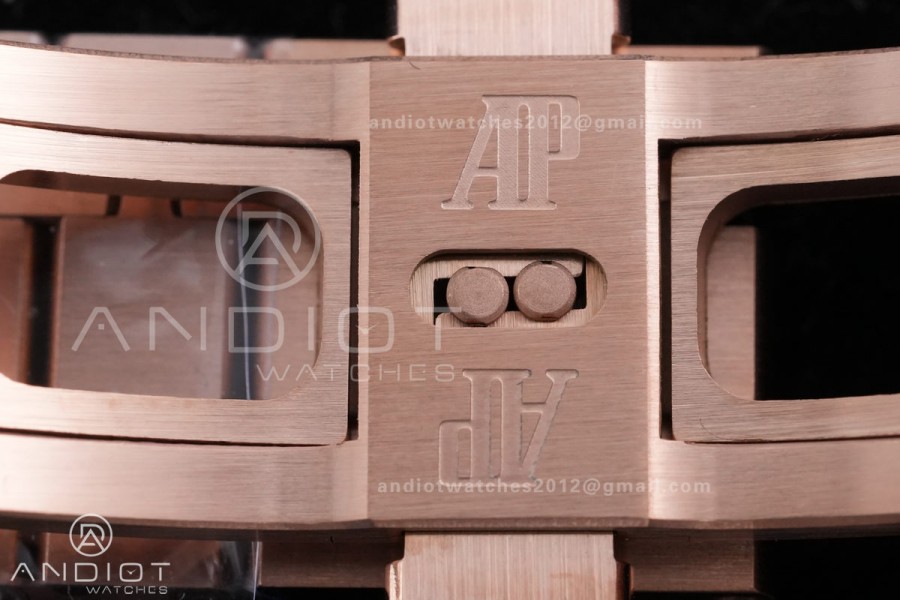 Royal Oak 15510 RG APSF 1:1 Best Edition Black Dial on RG Bracelet SA4302 Super Clone V2