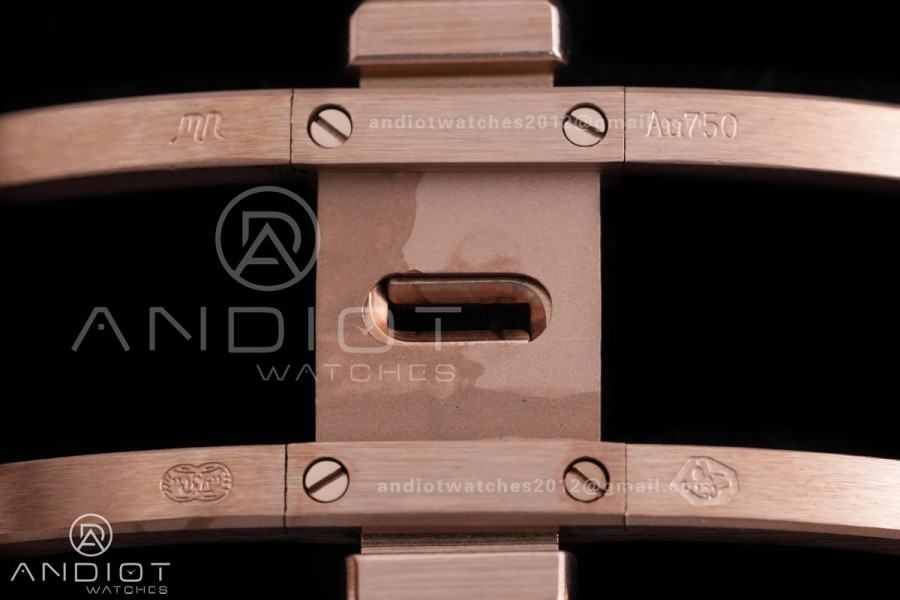 Royal Oak 15510 RG APSF 1:1 Best Edition Black Dial on RG Bracelet SA4302 Super Clone V2