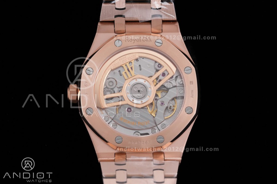 Royal Oak 15510 RG APSF 1:1 Best Edition Black Dial on RG Bracelet SA4302 Super Clone V2