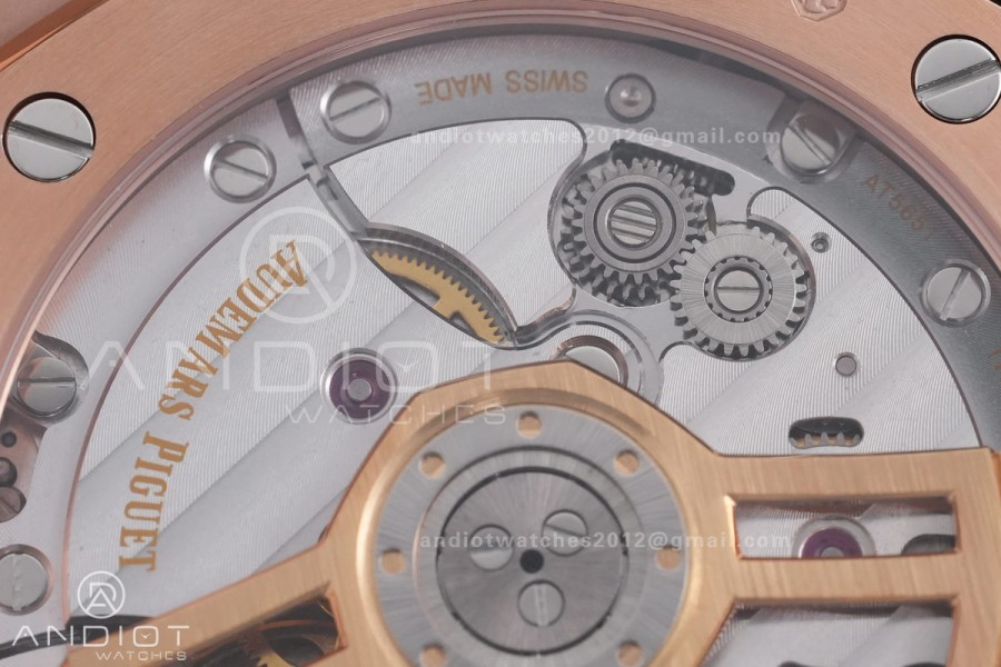 Royal Oak 15510 RG APSF 1:1 Best Edition Black Dial on RG Bracelet SA4302 Super Clone V2