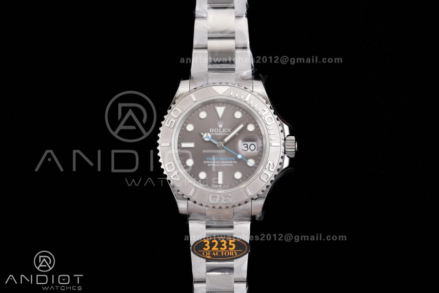 Yacht-Master 126622 904L Steel QF 1:1 Best Edition Gray Dial on SS Bracelet QF3235