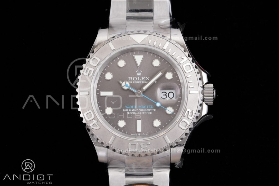 Yacht-Master 126622 904L Steel QF 1:1 Best Edition Gray Dial on SS Bracelet QF3235
