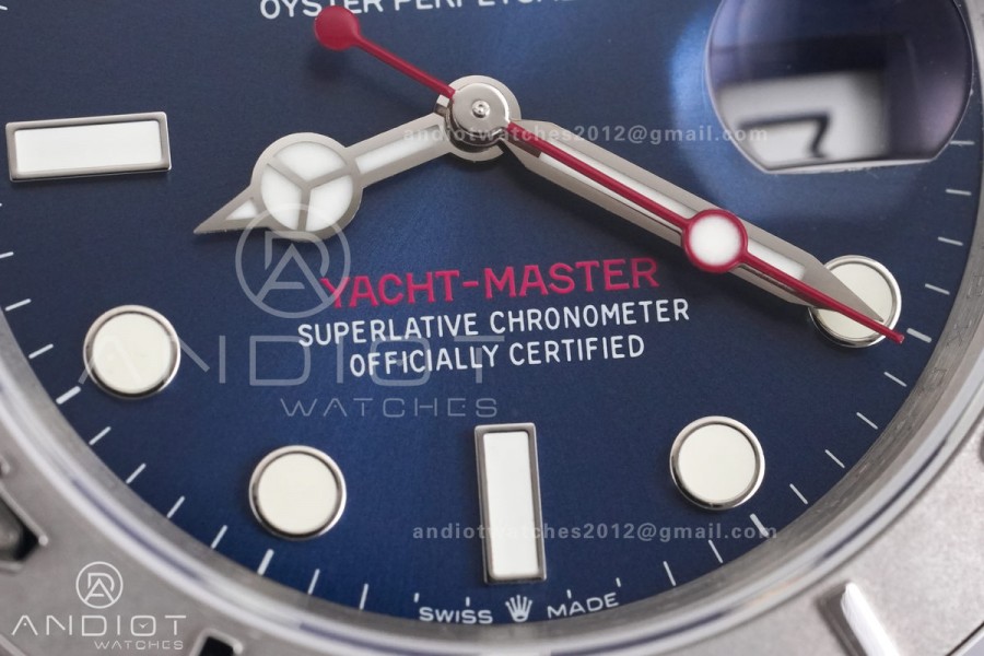 Yacht-Master 126622 904L Steel QF 1:1 Best Edition Blue Dial on SS Bracelet QF3235