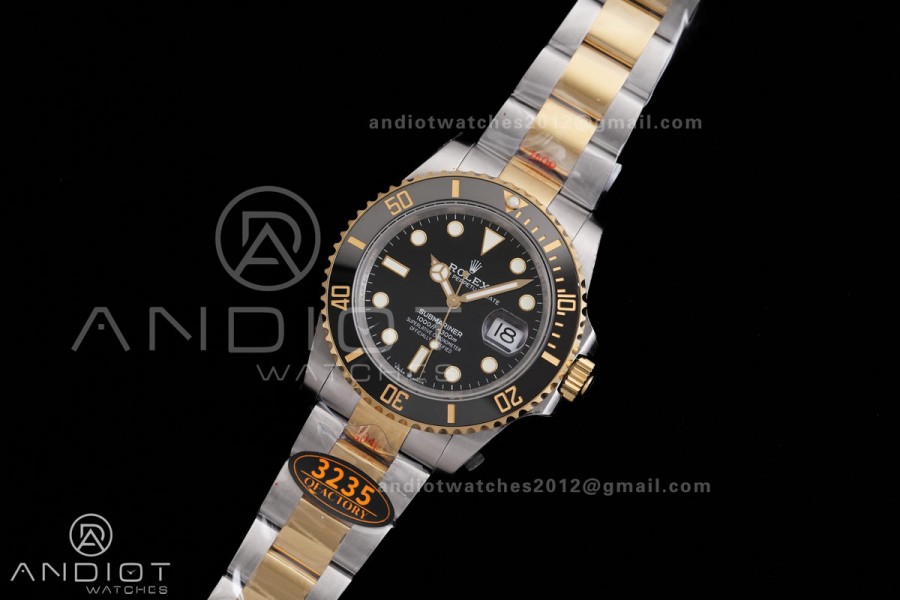 Submariner 41mm 126613 LN QF 1:1 Best Edition 904L SS/YG Case and Bracelet Black Dial QF3235