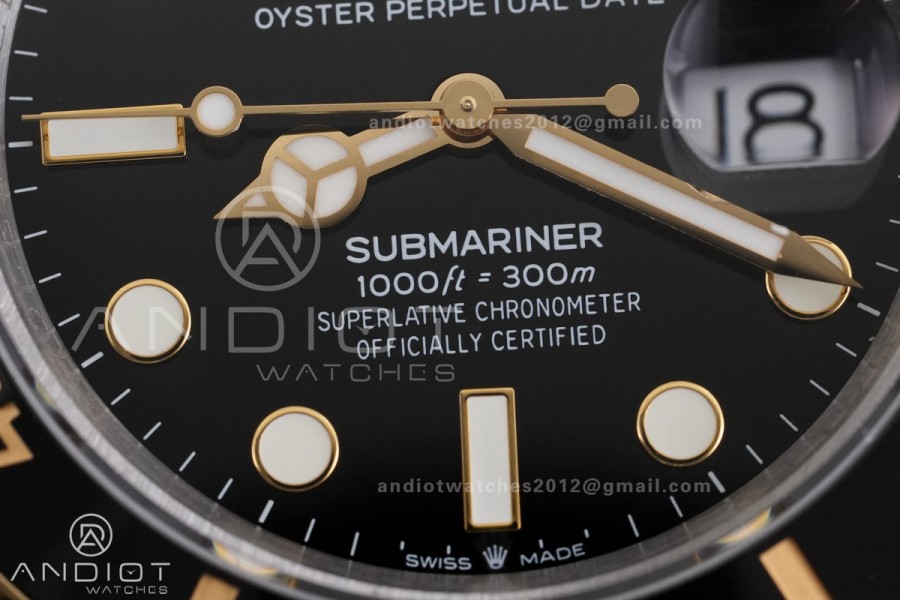 Submariner 41mm 126613 LN QF 1:1 Best Edition 904L SS/YG Case and Bracelet Black Dial QF3235