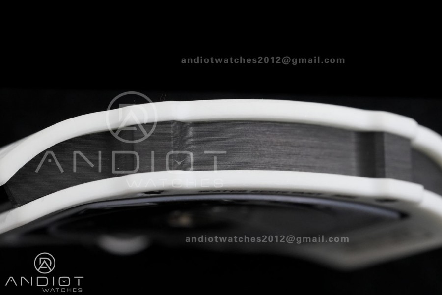 AVF RM67-02 Italy White NTPT Spain Skeleton Dial on White Elastic strap CRMA7 Clone