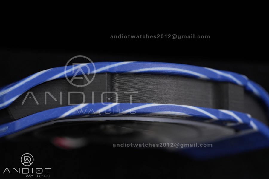 AVF RM67-02 Blue NTPT Spain Skeleton Dial on Blue Elastic strap CRMA7 Clone