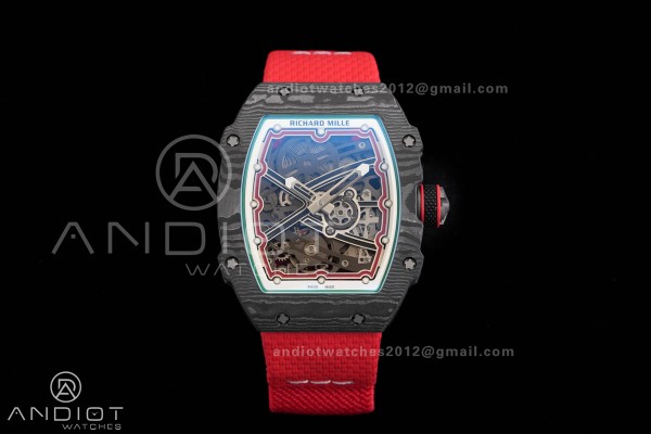 AVF RM67-02 Black NTPT Italy Dial on Red Nylon str...
